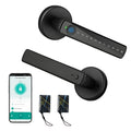 Smart Fingerprint Door Lock Knob, Keyless Entry Door Lock with Handle, IC Cards/Codes/Keys/Fingerprints Biometric Electronic Keyless Entry Lock for Bedroom Home Hotel Office