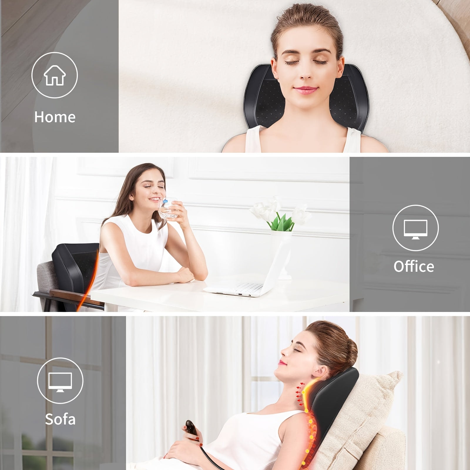 Heated Neck & Shoulder Massager – Kneading & Rolling