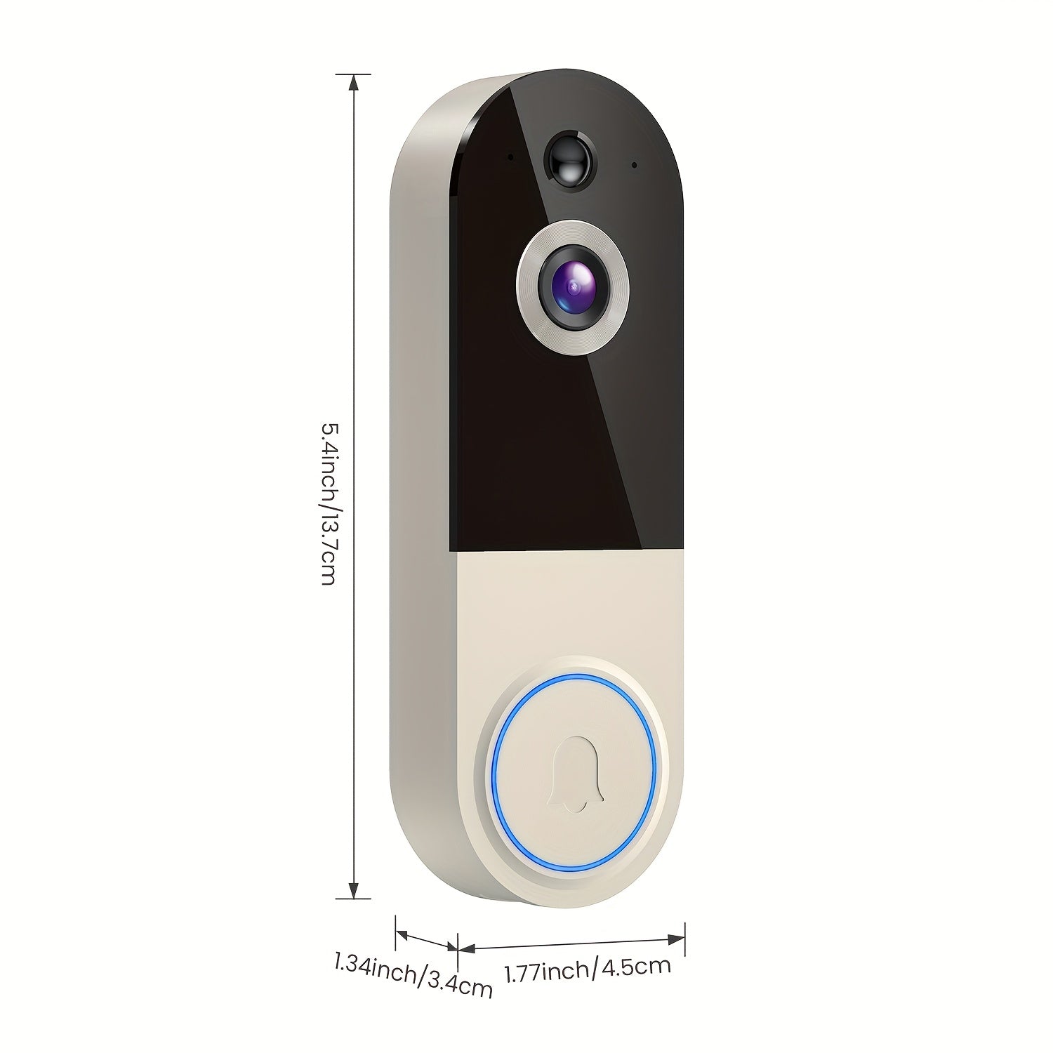 2K Wireless Camera, Multi-combination Smart Doorbell, 166° Wide-angle Video Surveillance, Two-way Voice Intercom, Cloud Storage, Support For Rechargeable Batteries, Equipped With AI Human Body Detection And 2.4G WiFi Connection, Clear Night Vision