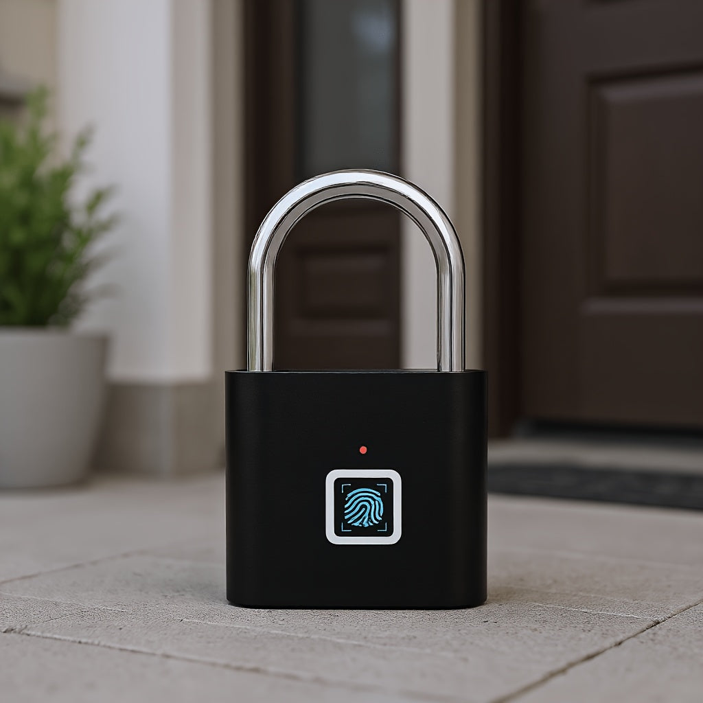 Advanced Type-C Rechargeable Lithium-Ion Battery Fingerprint Lock, Features Fingerprint Registration, Easy Unlocking, Durable Battery, Made of Zinc Alloy, Ideal for Luggage And Dormitory Doors