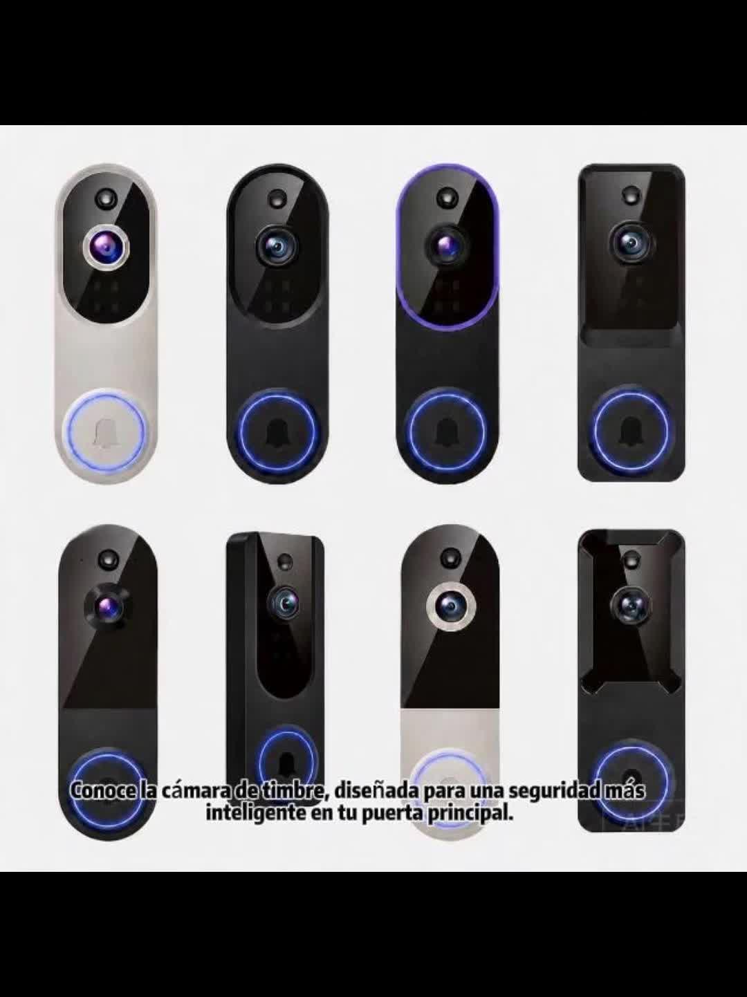 2K Wireless Camera, Multi-combination Smart Doorbell, 166° Wide-angle Video Surveillance, Two-way Voice Intercom, Cloud Storage, Support For Rechargeable Batteries, Equipped With AI Human Body Detection And 2.4G WiFi Connection, Clear Night Vision