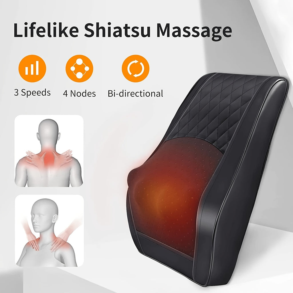 Heated Neck & Shoulder Massager – Kneading & Rolling