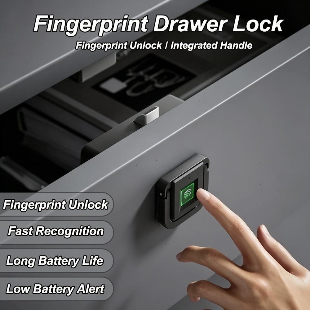 New Smart Fingerprint Lock, Smart Biometric Fast Identification, Durable Safe Door Lock, Perfect for Desks, Storage Rooms, Office Furniture, Shoemakers, Bed Cabinets, Indoor Door Handles, Door Locks, Smart Door Locks, Door Locks And Door Handles