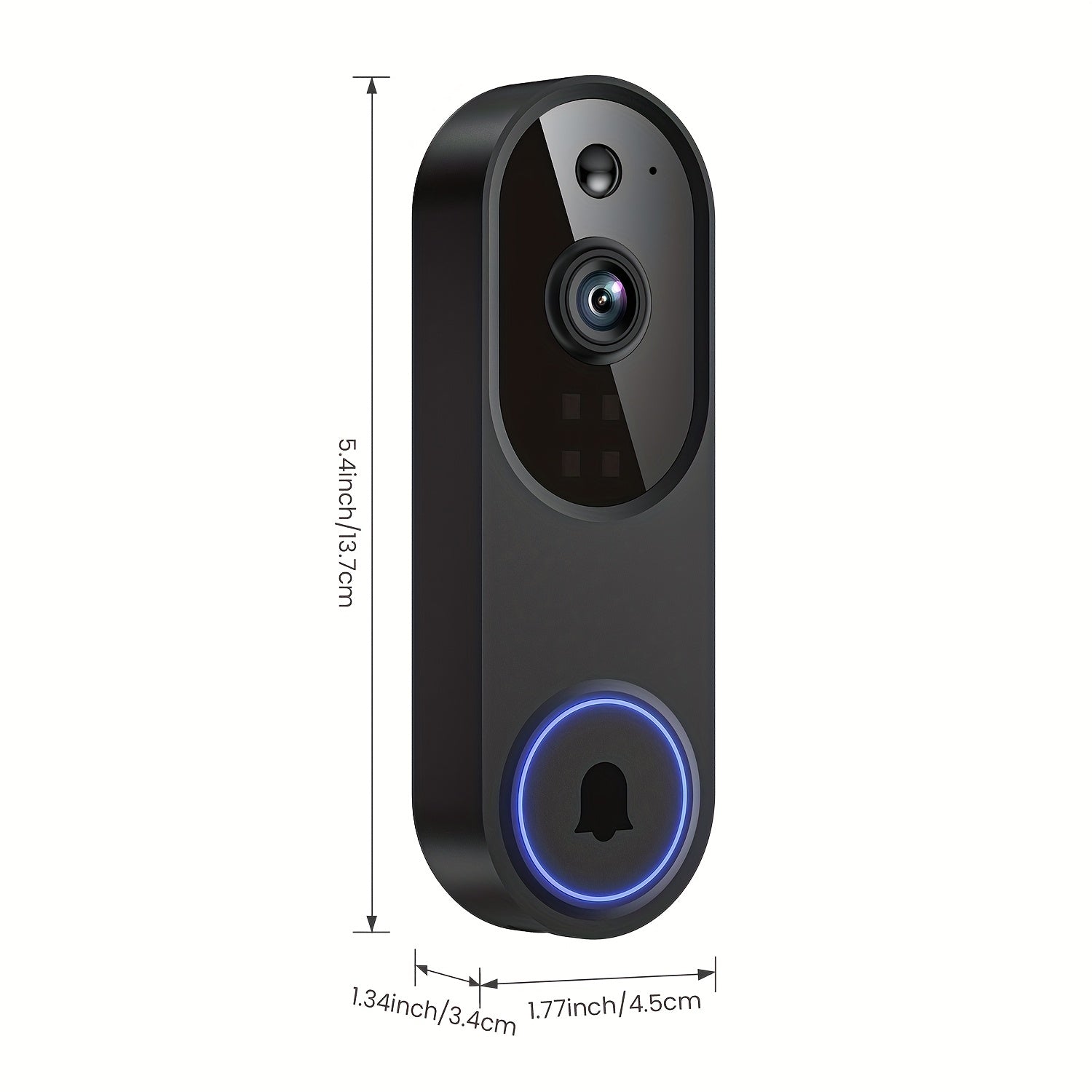 2K Wireless Camera, Multi-combination Smart Doorbell, 166° Wide-angle Video Surveillance, Two-way Voice Intercom, Cloud Storage, Support For Rechargeable Batteries, Equipped With AI Human Body Detection And 2.4G WiFi Connection, Clear Night Vision